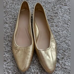 Zara Gold Flats Size 41